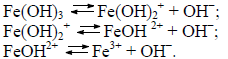 Запишите уравнения диссоциации сульфат железа